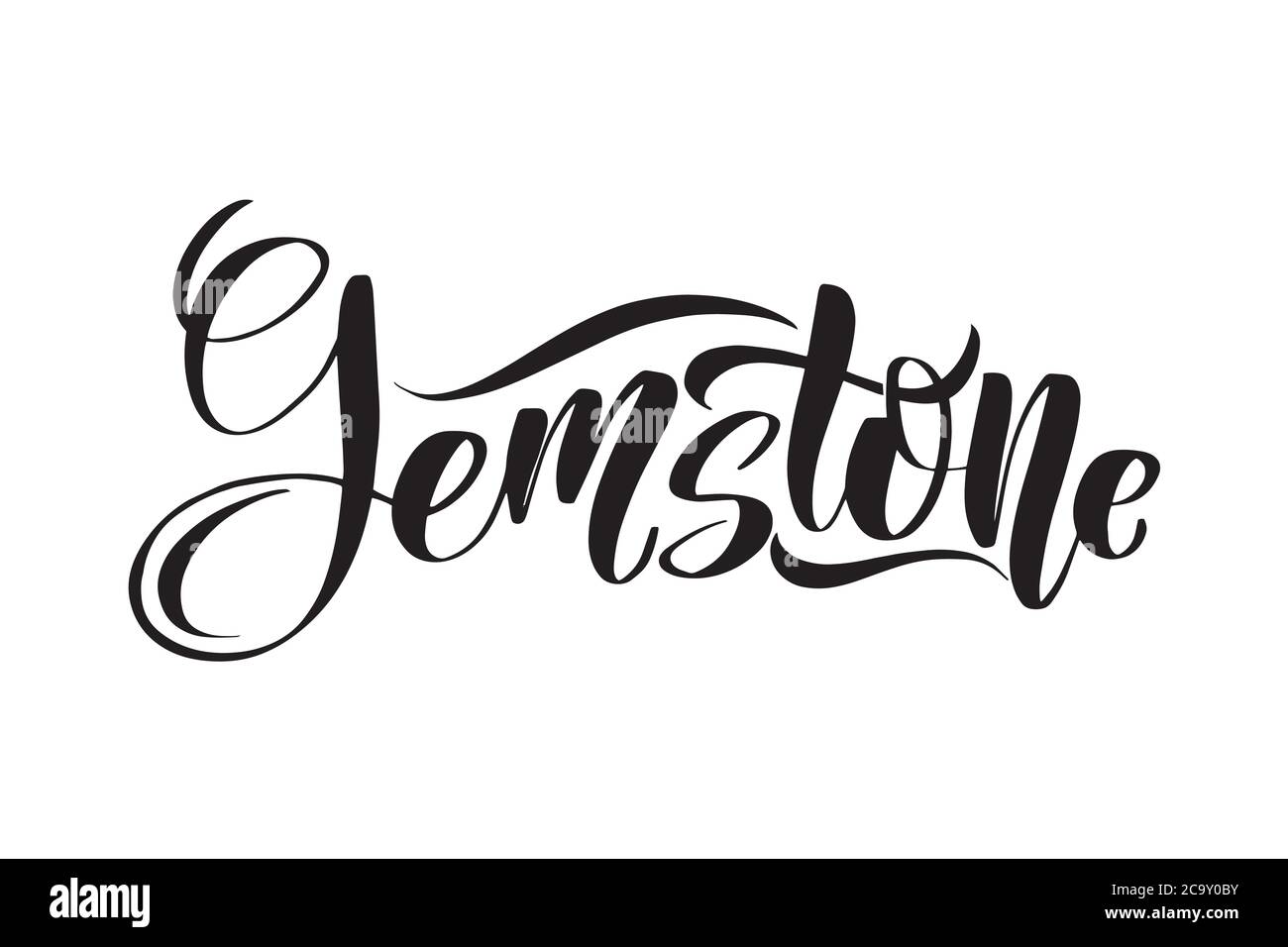 Vettore illustrazione di calligrafia isolati su sfondo bianco. Illustrazione Vettoriale