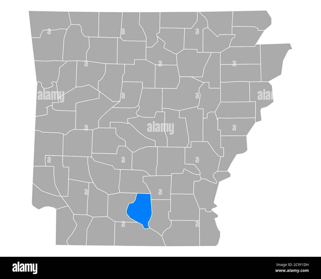 Calhoun sulla mappa di Arkansas Foto Stock