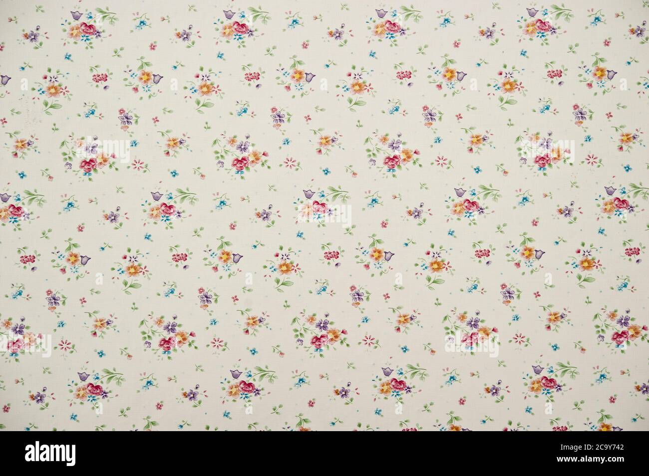 carta da parati floreale retrò Foto Stock