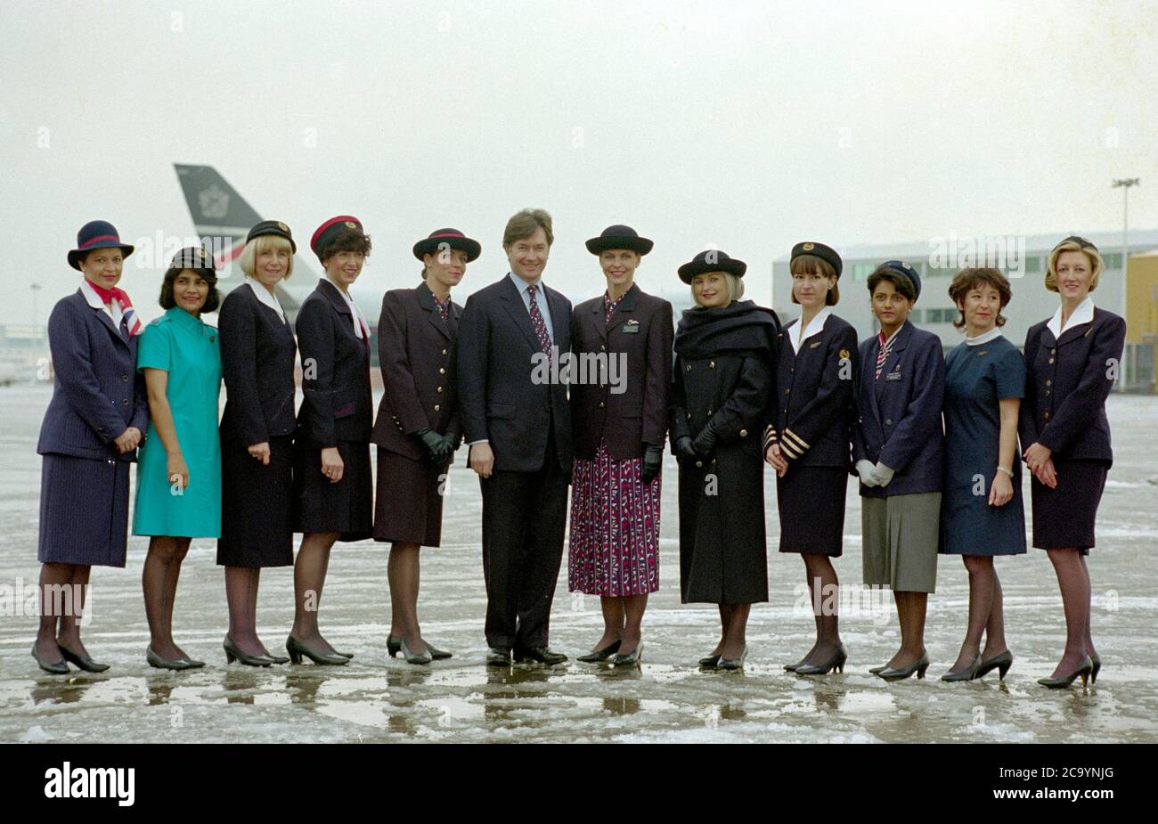 British Airways 1991 presso l'aeroporto Heathrow di Londra Foto Stock