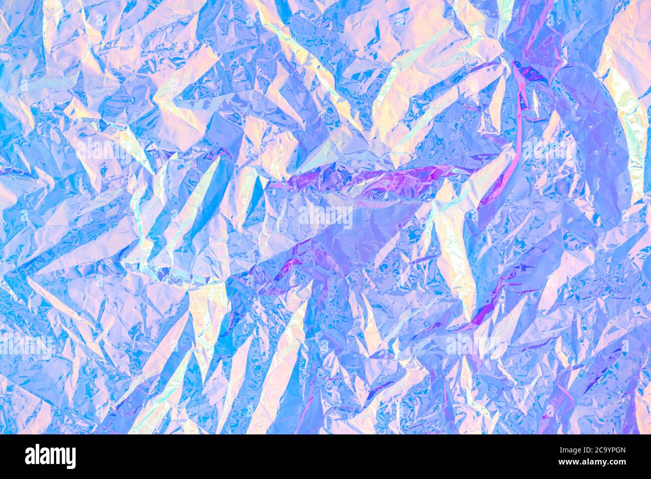 sfondo olografico color pastello in stile anni '80 Foto Stock