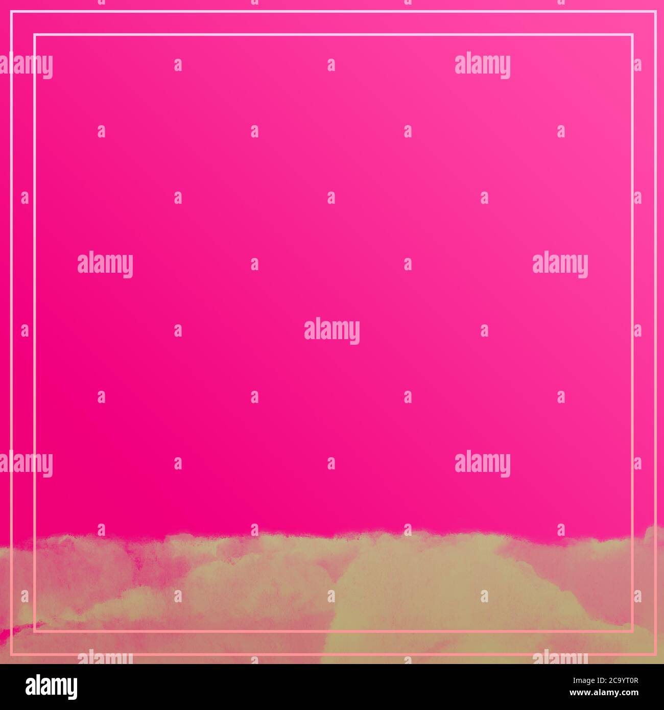 Modello di disegno di cornice di sfondo rosa vuoto: Per banner, poster, schede e social media. Foto Stock