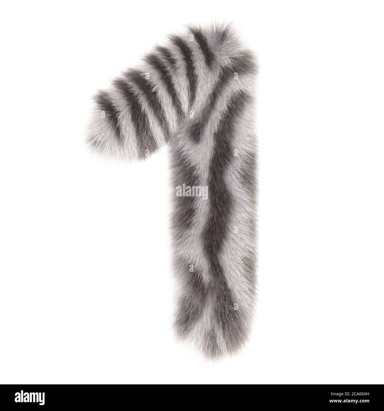 3d Zebra creativa pelliccia decorativa numero 1 Foto Stock