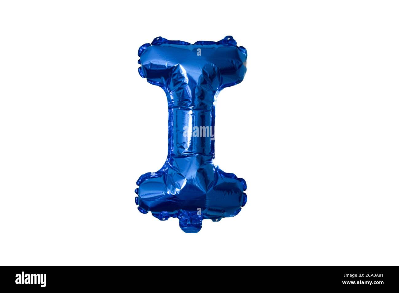 Carattere bollatura in blu lettera i Foto Stock