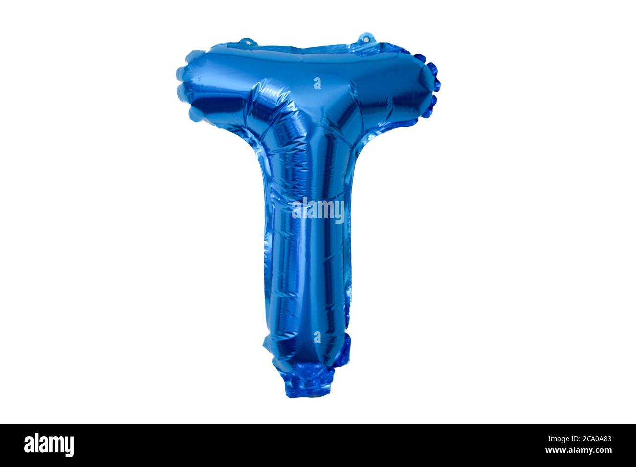 Bollatura lettera T in blu Foto Stock