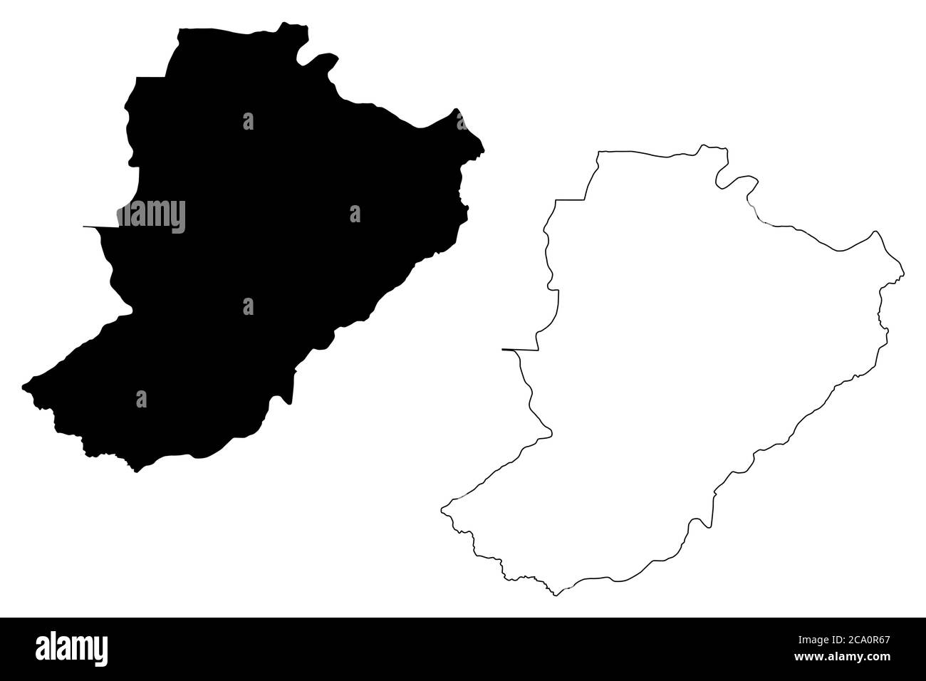 Città di Ribeirao Preto (Repubblica Federativa del Brasile, Stato di San Paolo) mappa vettoriale illustrazione, abbozzare città di Ribeirao Preto mappa Illustrazione Vettoriale
