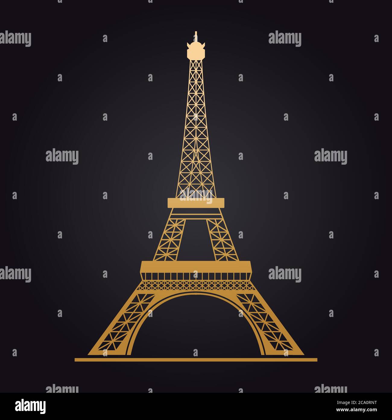 Parigi Città d'Amore Vector Design Illustrazione Vettoriale
