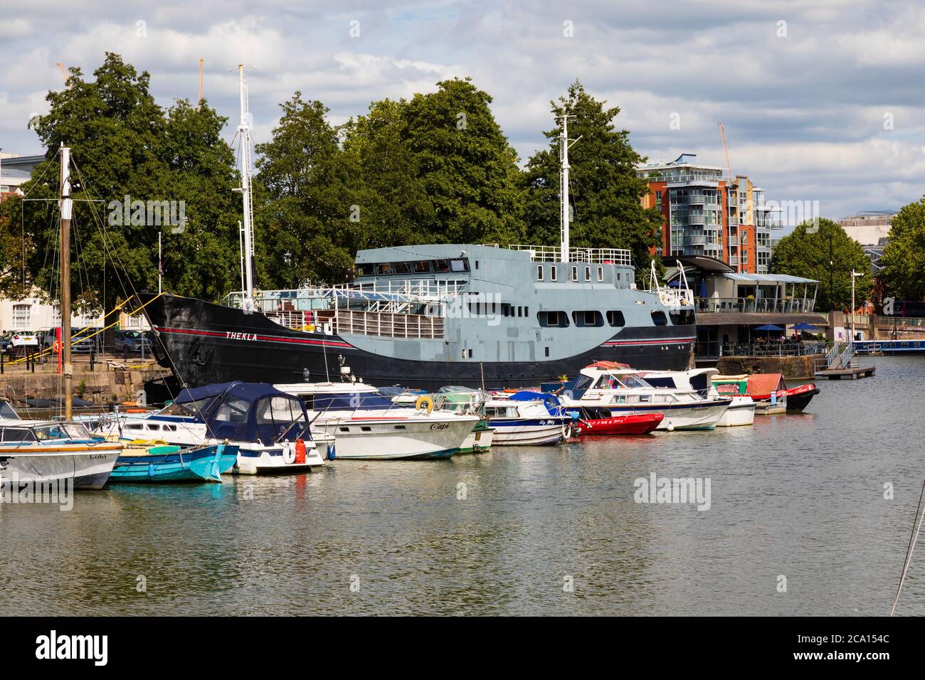 Locale di musica dal vivo "Thekla", nightclub ormeggiato al molo East Mud nel porto di Bristol. Bristol, Inghilterra. Luglio 2020 Foto Stock