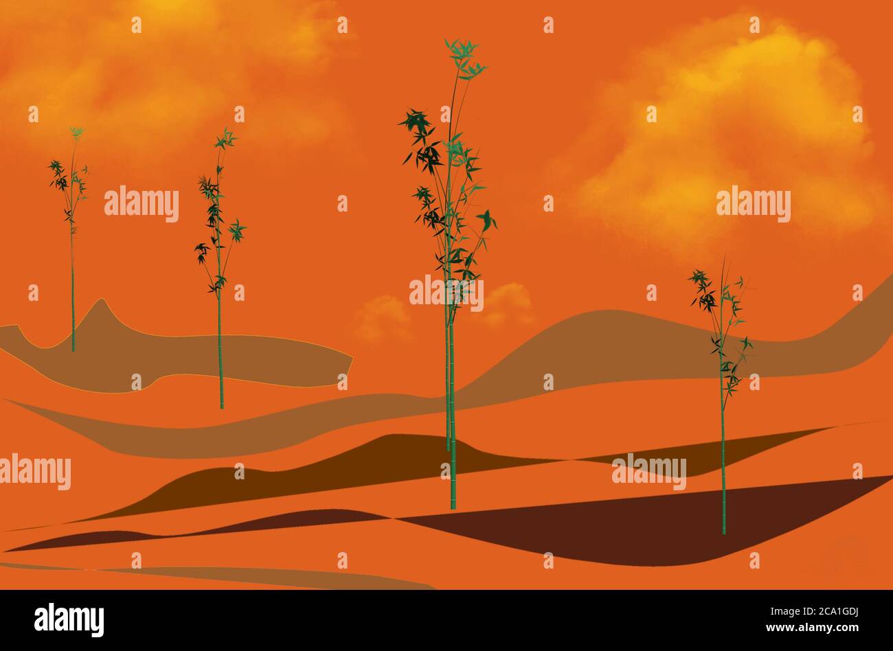 Arte di bambù lavoro Foto Stock