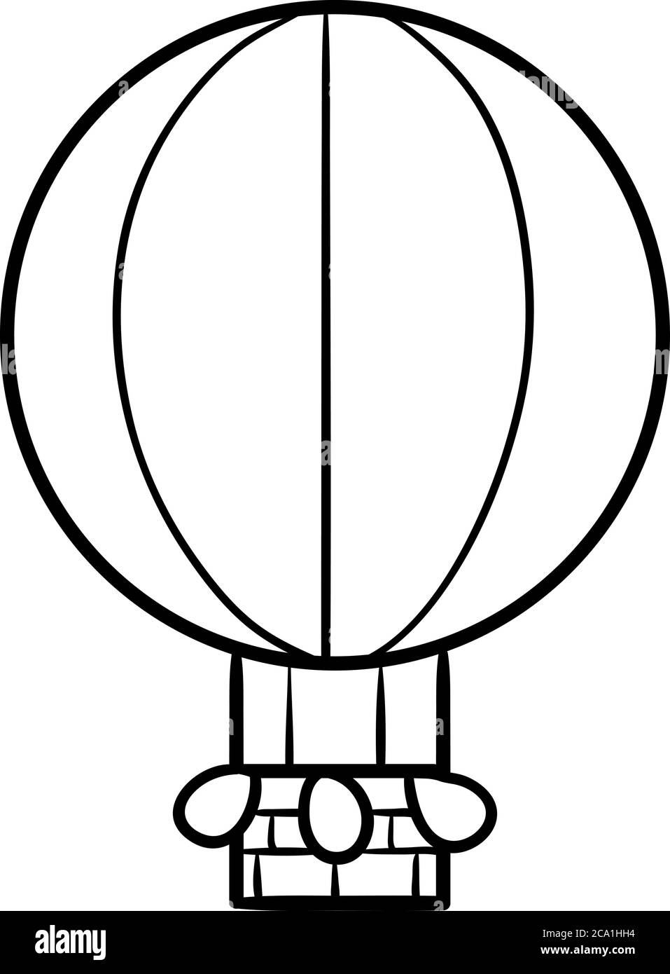 Libro da colorare per bambini, Balloon Illustrazione Vettoriale