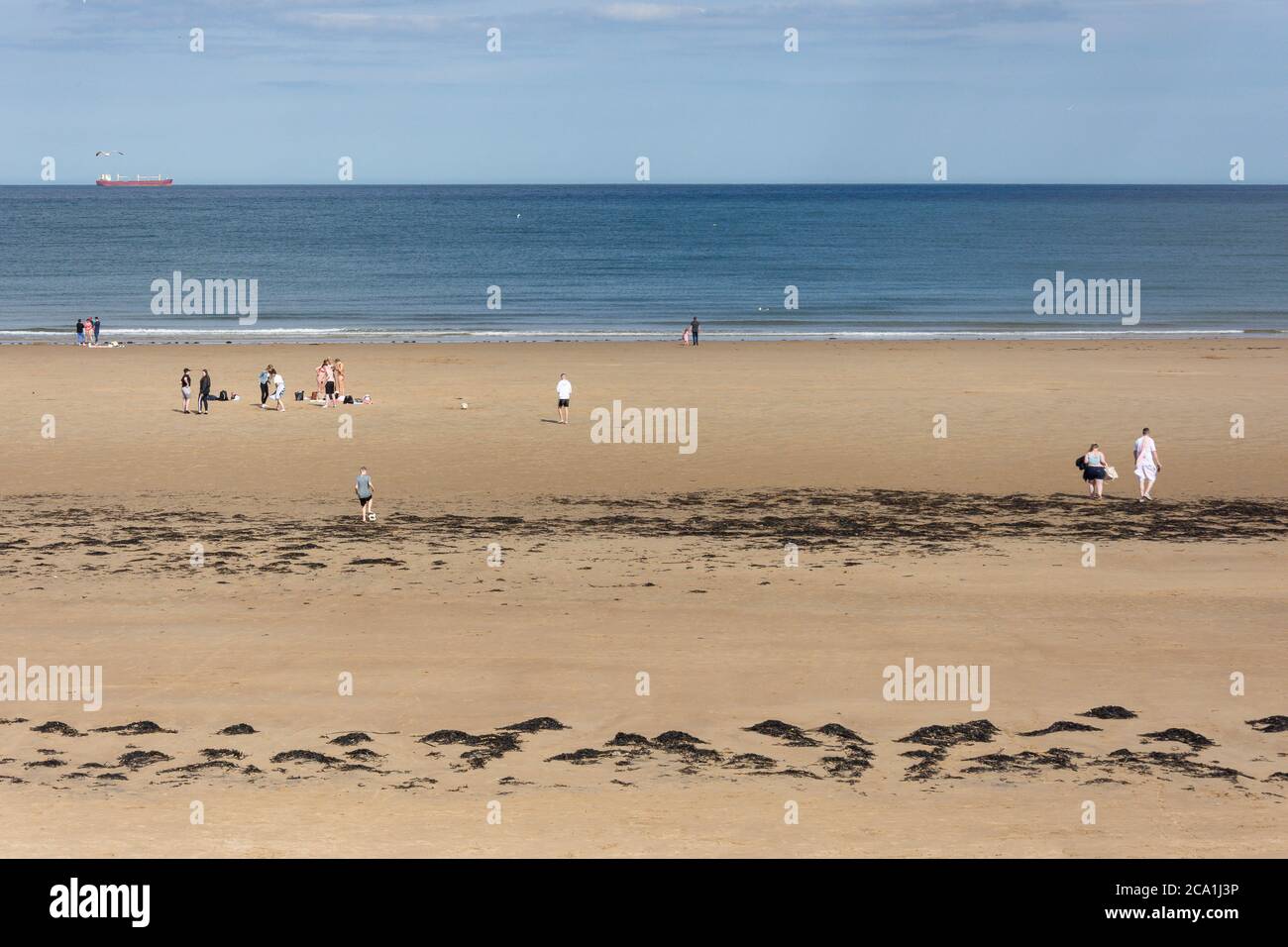A Seaburn spiaggia in estate, Seaburn, Sunderland, Tyne and Wear, England, Regno Unito Foto Stock