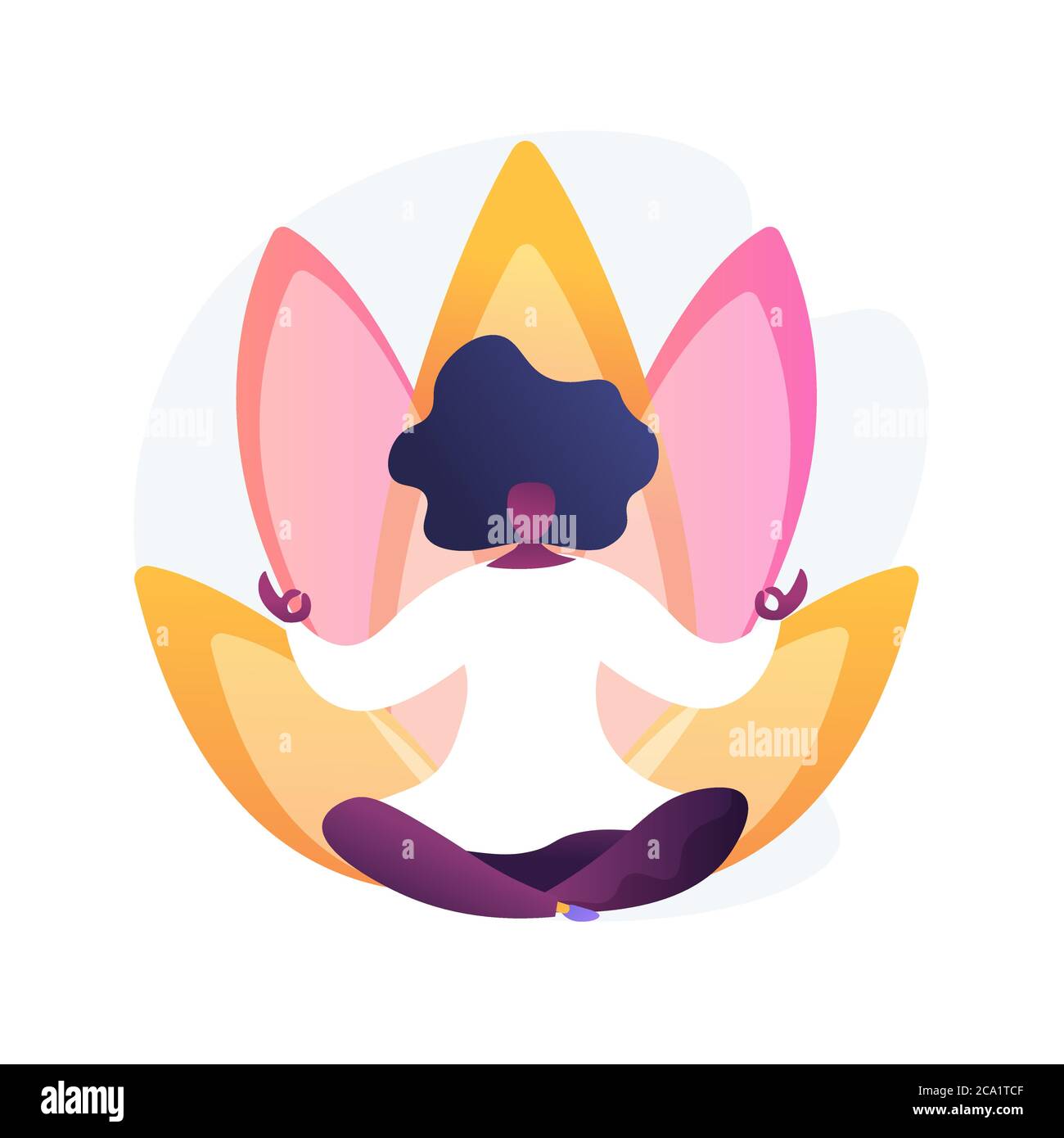 Metafora del concetto vettoriale della scuola di yoga Illustrazione Vettoriale