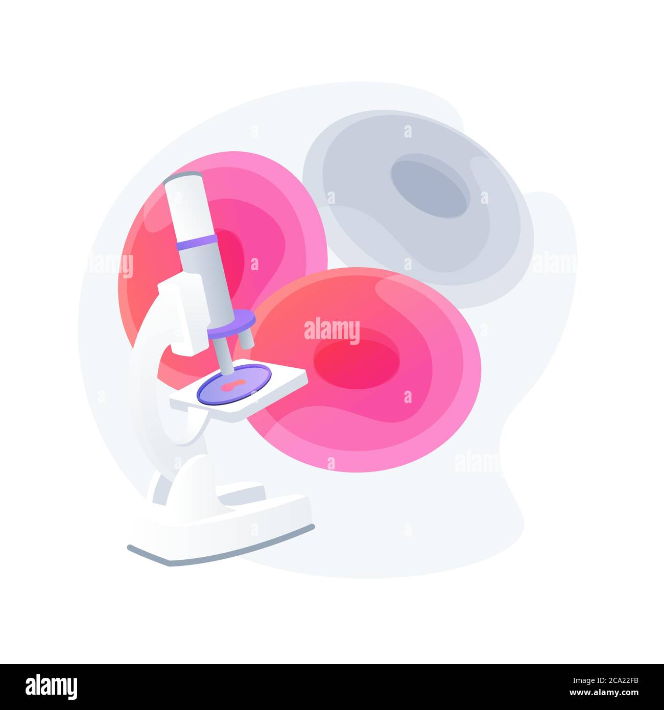 Illustrazione vettoriale del concetto astratto di screening dell'anemia. Illustrazione Vettoriale