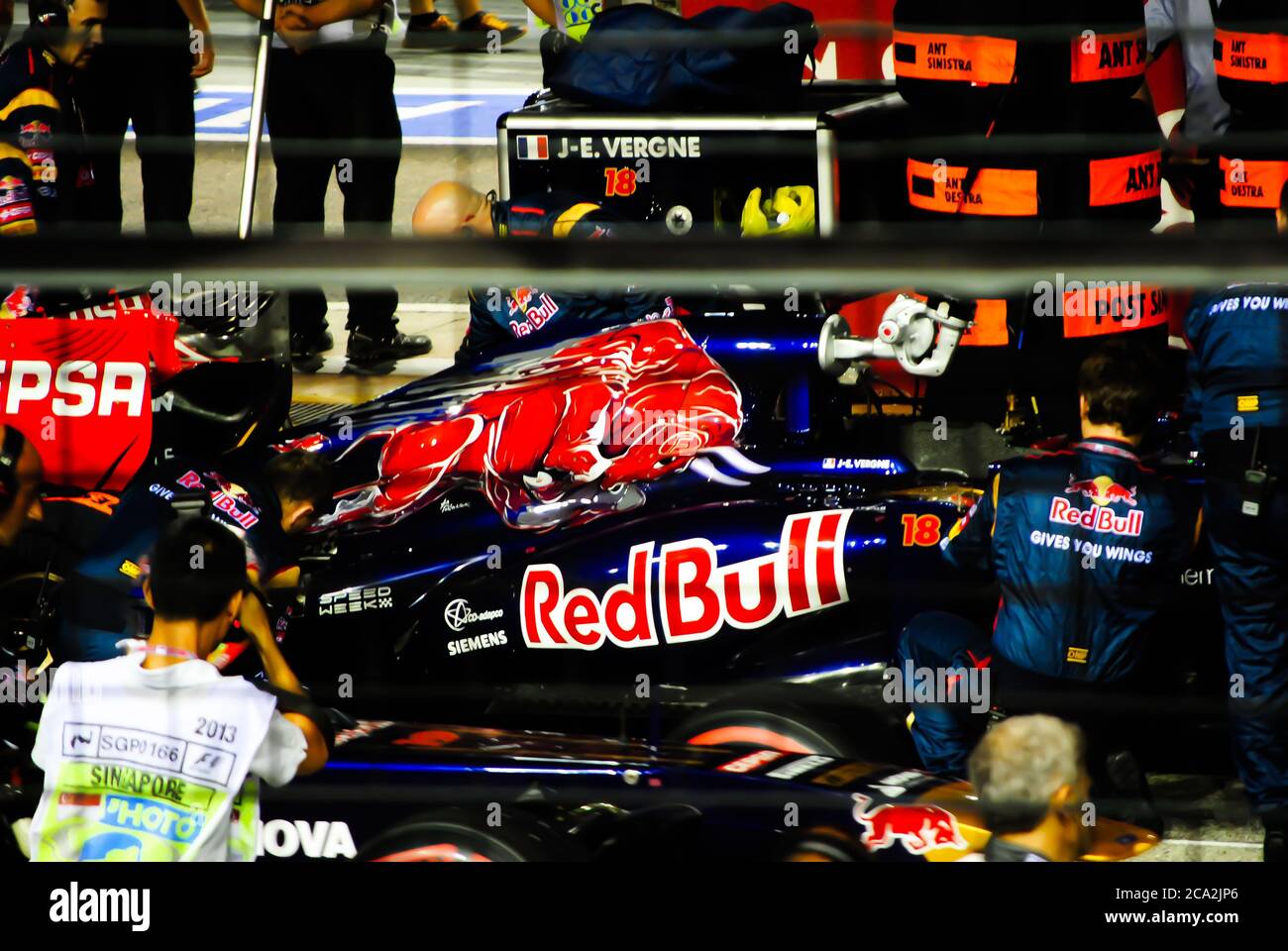 Il team Red Bull nel Singapore F1 Grand 2013 Premio Foto Stock