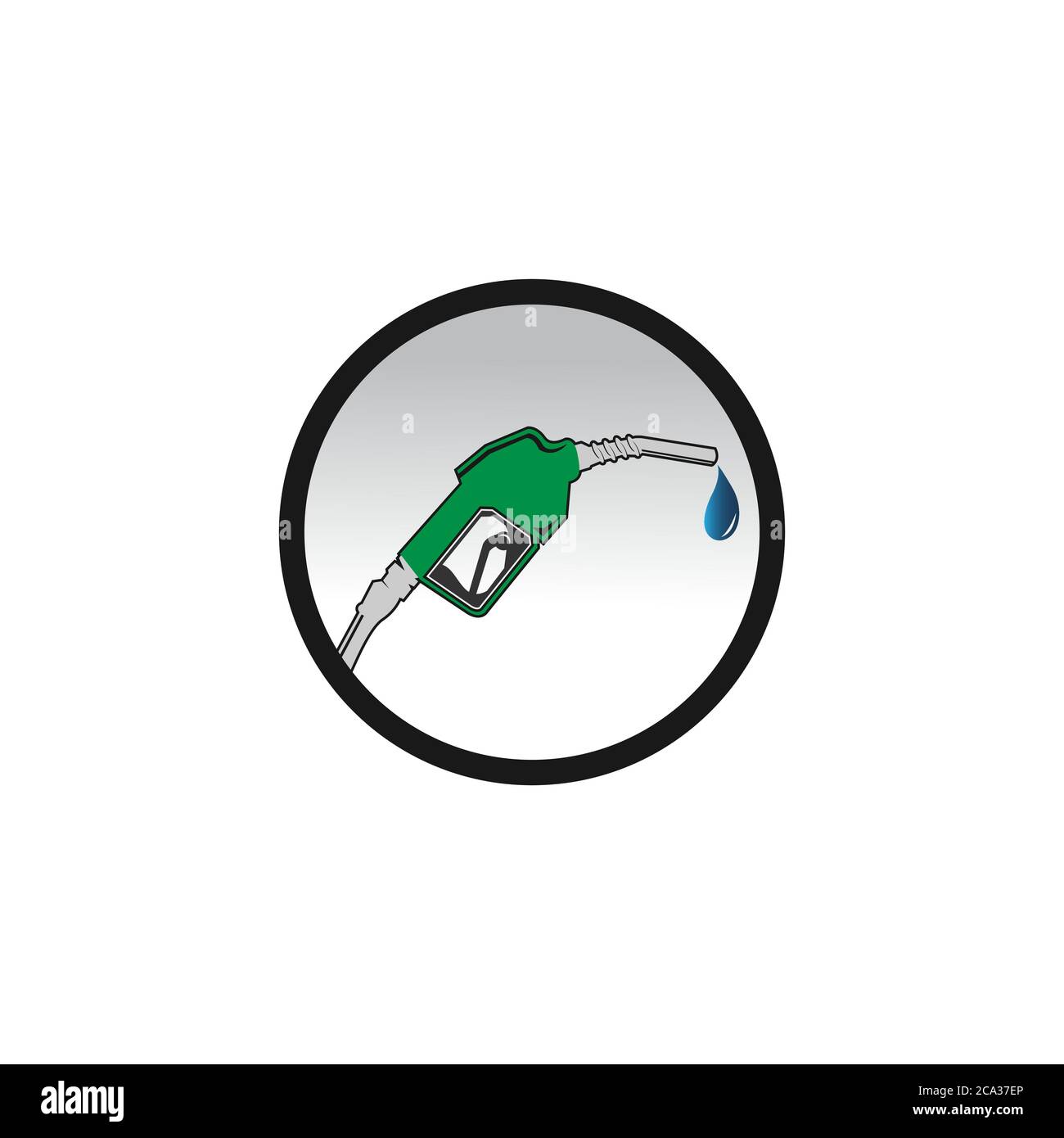 Illustrazione vettoriale dell'icona della stazione di servizio per la progettazione della benzina e lo sfondo dell'isolamento del nastro. Banner vettoriale della stazione di servizio. Illustrazione Vettoriale