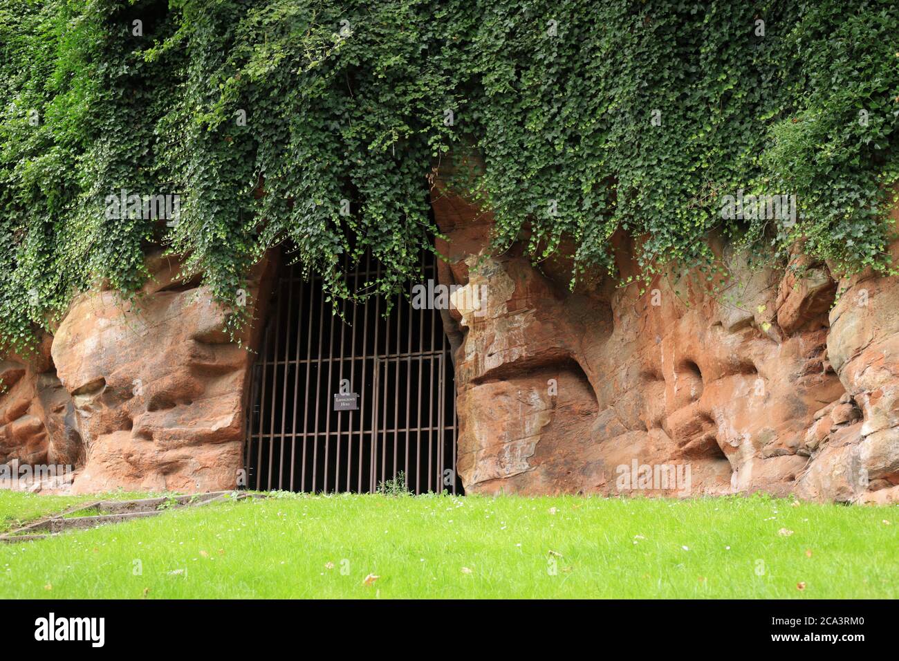 Lavington's Hole, una grotta della guerra civile a Bridgnorth, Shropshir, Inghilterra, Regno Unito. Foto Stock