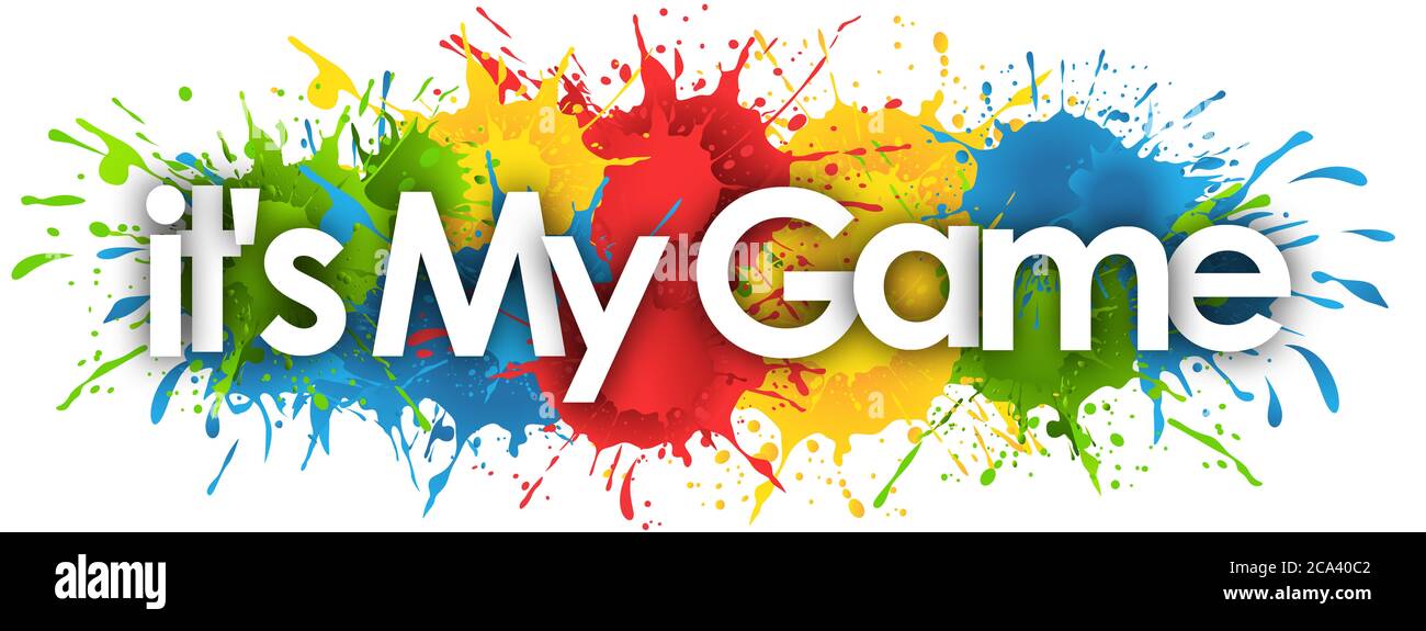 È il mio gioco sullo sfondo di Splash Foto Stock