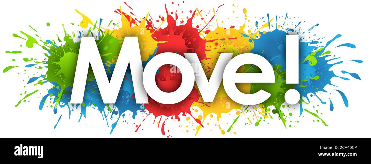 Spostarsi sullo sfondo dello splash Foto Stock