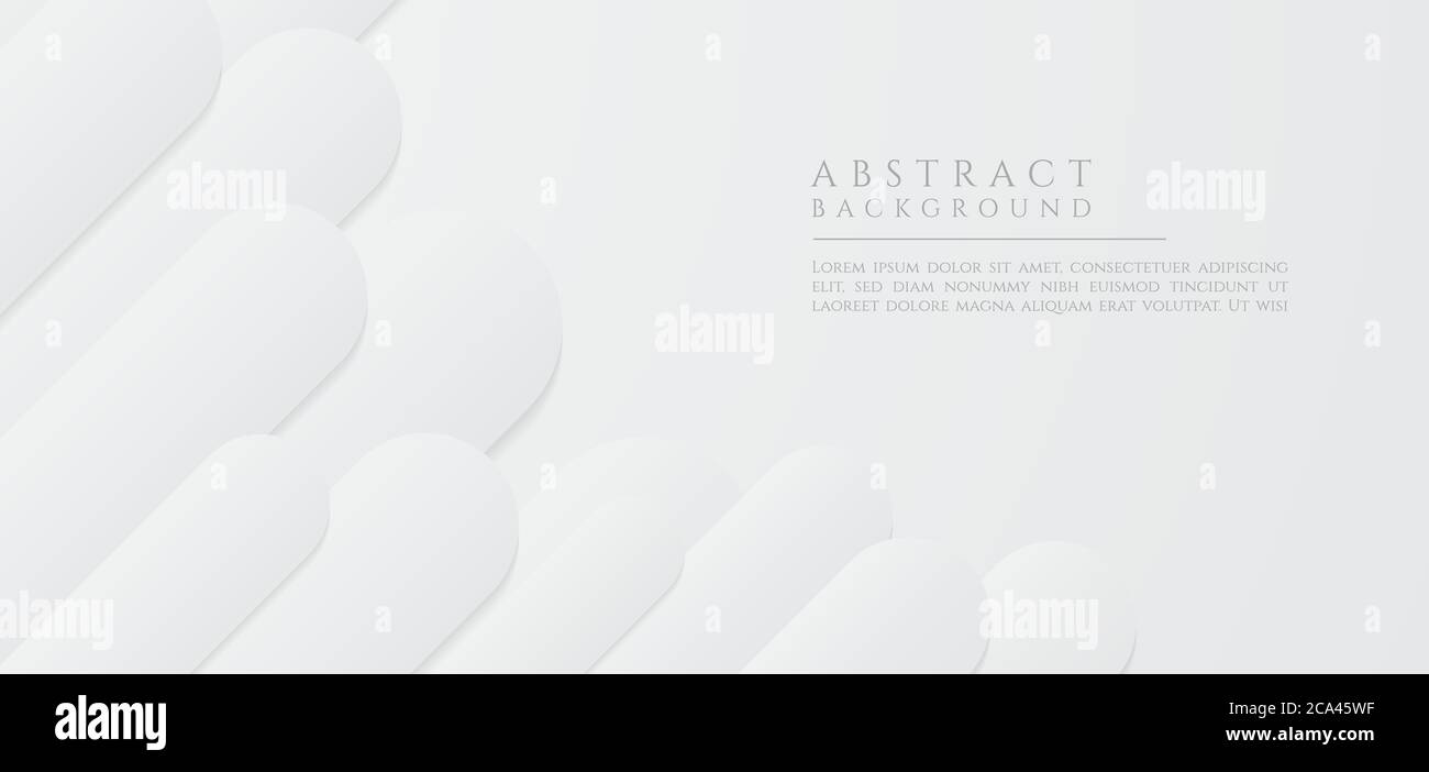 Forma geometrica sovrapposta stile forma d'onda livello concetto di bianco minimo. Illustrazione vettoriale. Illustrazione vettoriale. Illustrazione Vettoriale