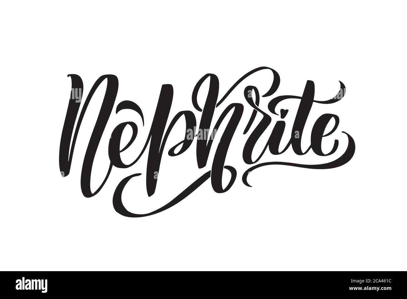 Vettore illustrazione di calligrafia isolati su sfondo bianco. Illustrazione Vettoriale