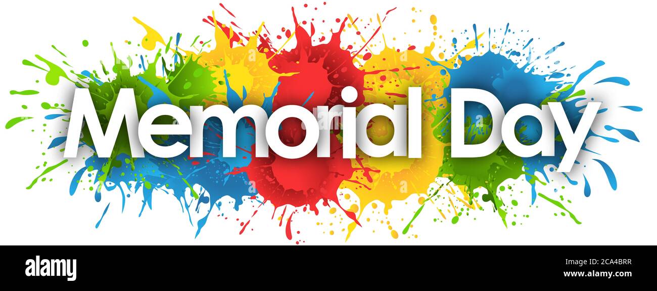 Memorial Day sullo sfondo di Splash Foto Stock