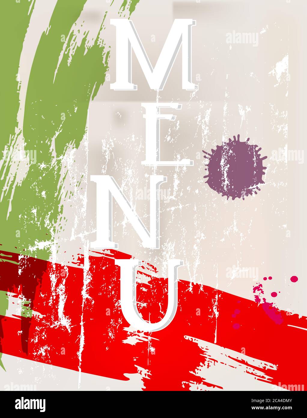 menu per ristorante italiano, spazio per logo / copia Illustrazione Vettoriale