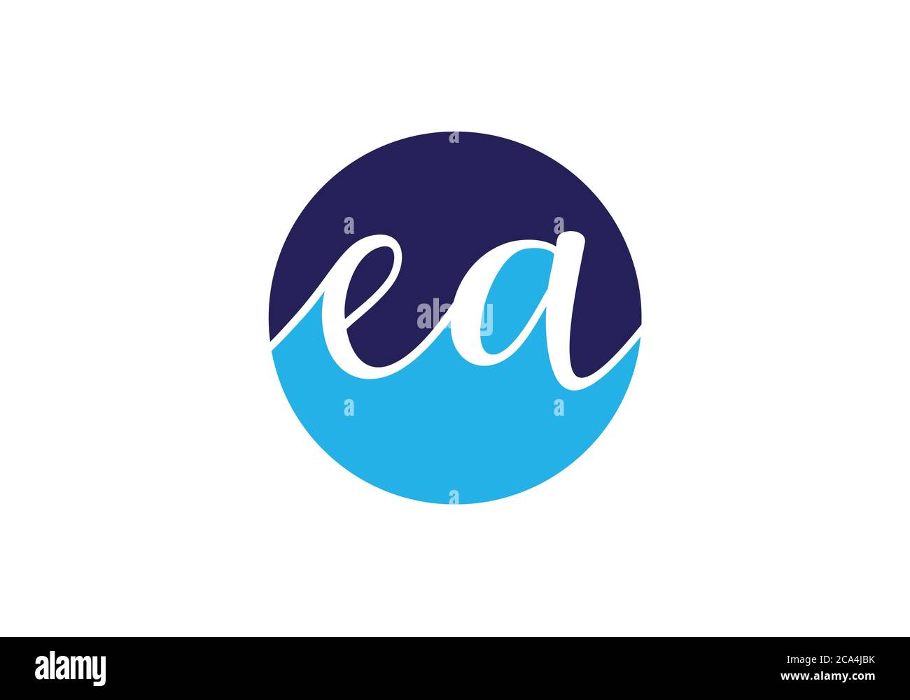 E un logo iniziale con lettera, simbolo grafico alfabetico per l'identità aziendale Illustrazione Vettoriale