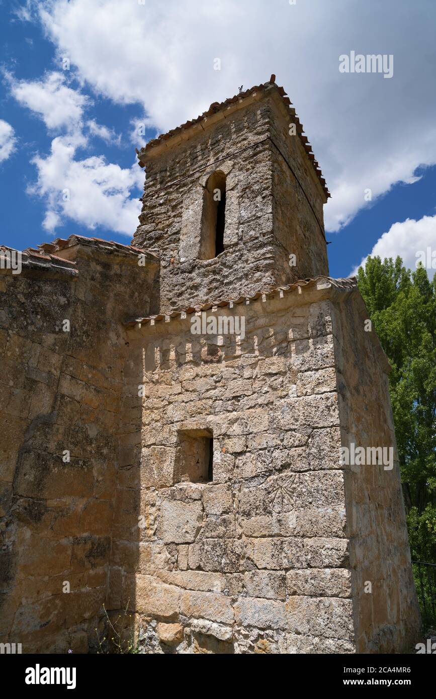 Chiesa Mosarabica Ermita Santa Cecilia a Barriosuso a Castiglia e Leon, Spagna Foto Stock