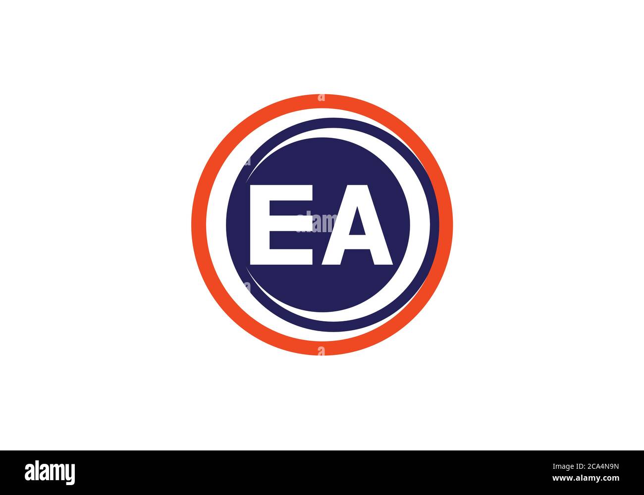 E un logo iniziale con lettera, simbolo grafico alfabetico per l'identità aziendale Illustrazione Vettoriale