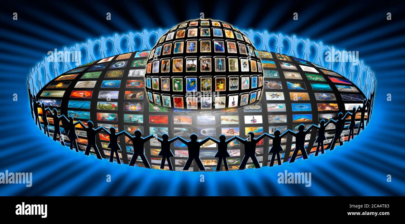 Catena umana in tutto il mondo Foto Stock