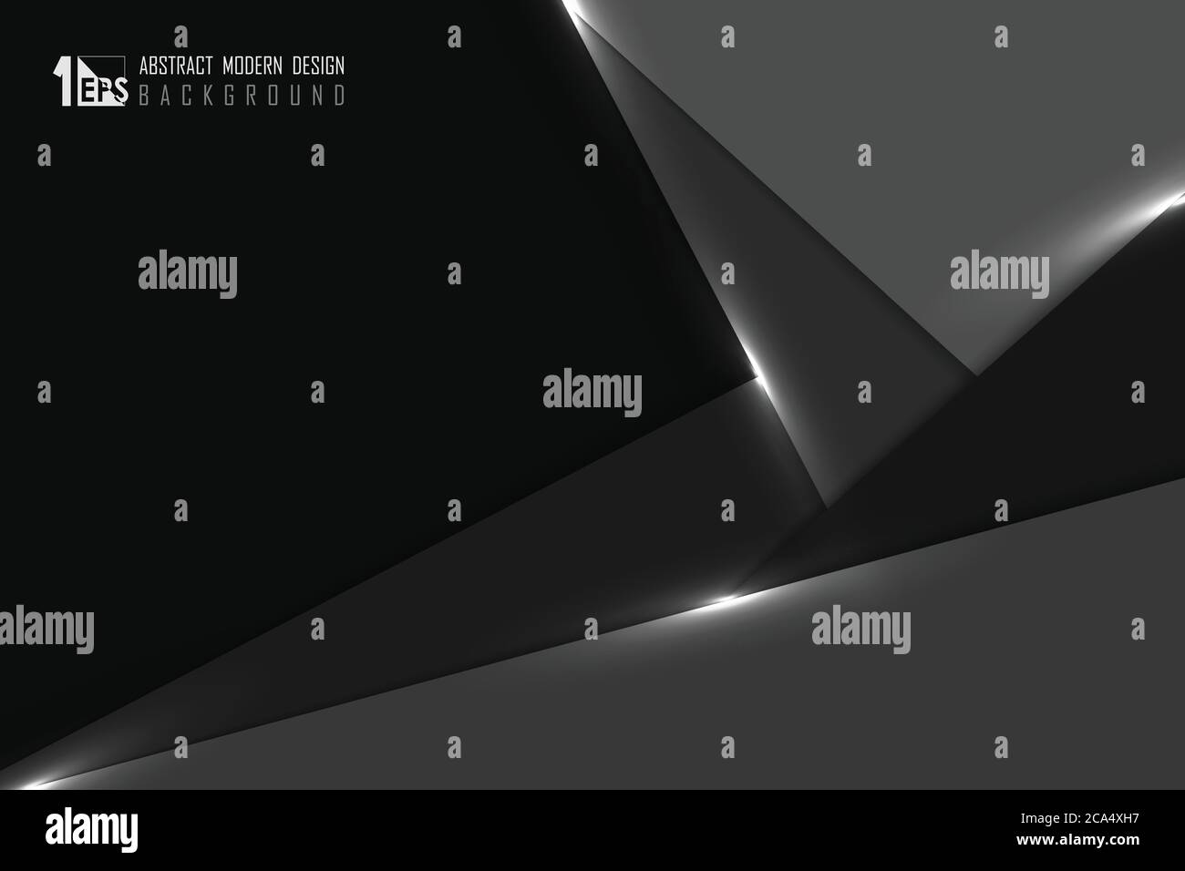 Design tecnologico astratto in nero e grigio con sfondo bianco luccichio. Utilizzare per annuncio, poster, modello, stampa. Illustrazione vettoriale eps10 Illustrazione Vettoriale