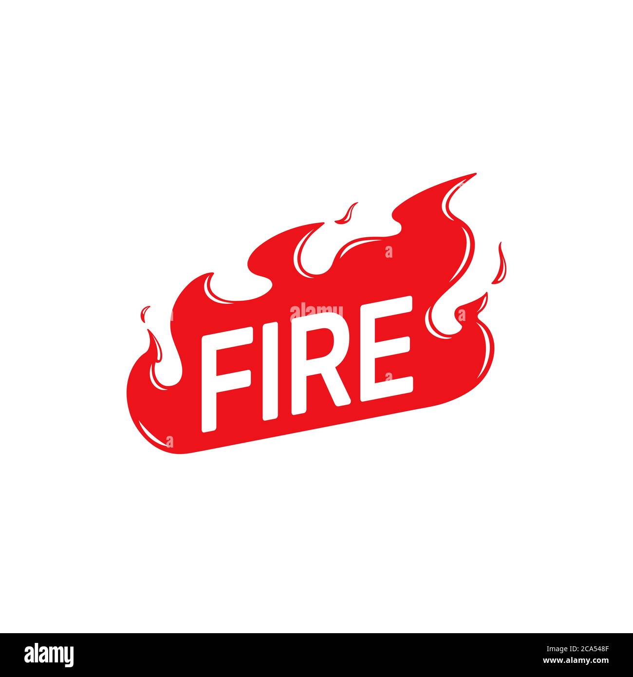 Icona del vettore di incendio. Modello vettoriale per il design del logo Fire Flame. Isolato su sfondo bianco Illustrazione Vettoriale