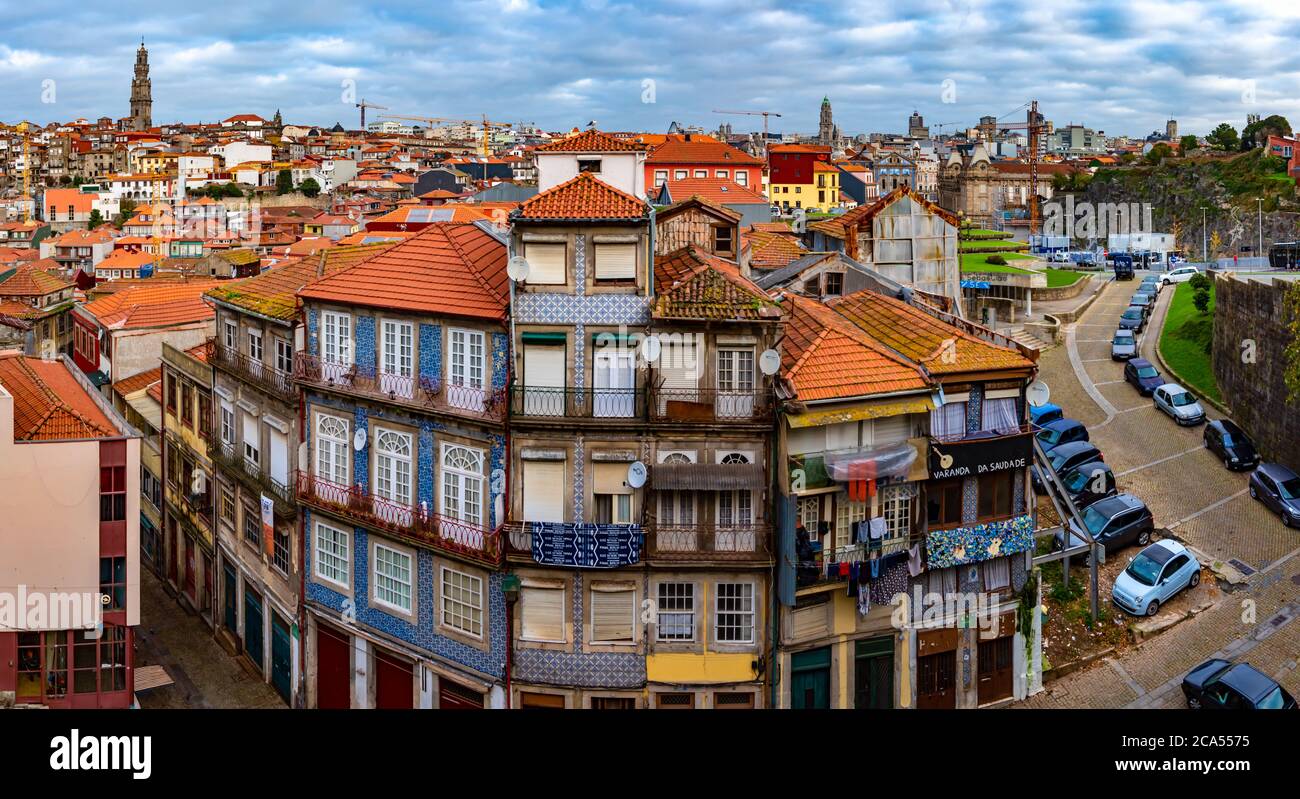 Vista ad alto angolo di Porto, Portogallo Foto Stock