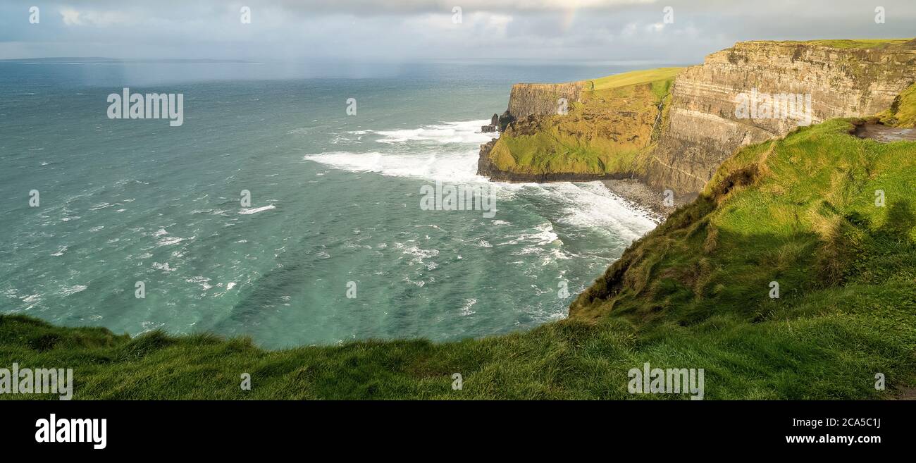 Scogliere di Moher, Burren, County Clare, Irlanda Foto Stock