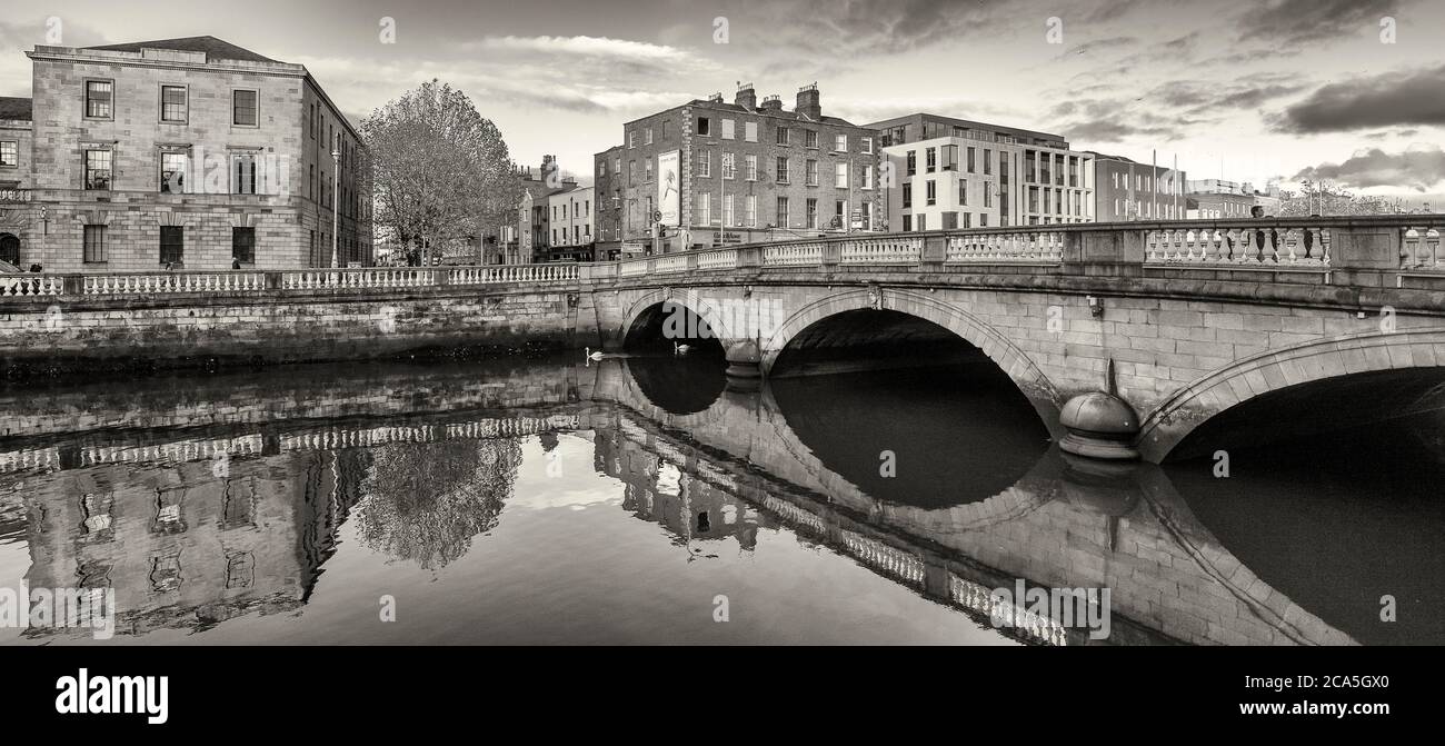 Fiume Liffey, Dublino, Irlanda Foto Stock