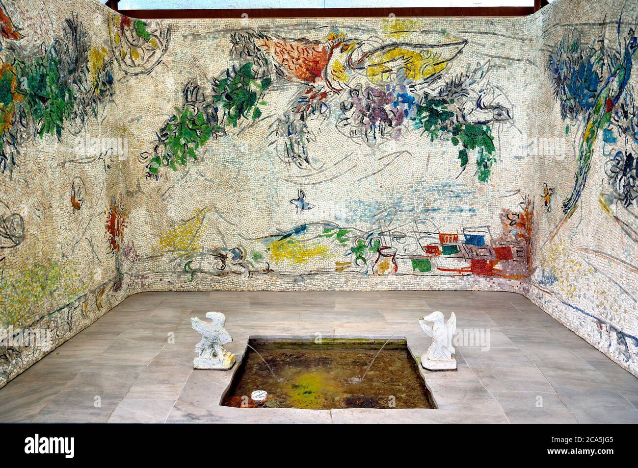 Svizzera, cantone Vallese, Martigny, Fondazione Pierre Gianadda, Marc Chagall, la Cour Chagall, mosaico monumentale, 1964 Foto Stock