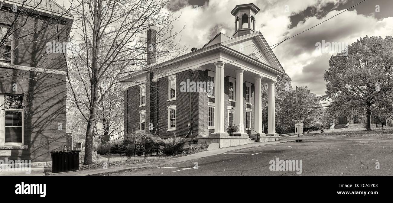 Vista dell'edificio, Knowlton, Eastern Townships, Estrie, Quebec Provence, Canada Foto Stock