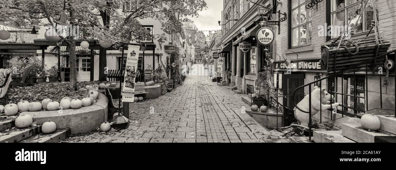 Città della città bassa, Rue Petit Champlain, Québec Vecchio, Québec Provenza, Canada Foto Stock