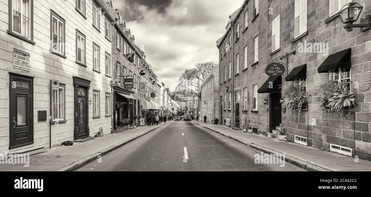Rue St. Louis, Upper Town, Quebec City, Quebec Provence, Canada Foto Stock
