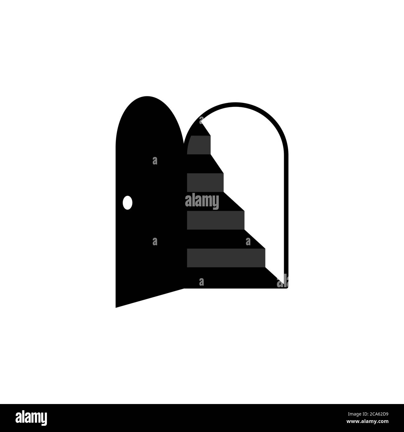 illustrazione del modello dell'icona del logo vettoriale della portiera Illustrazione Vettoriale