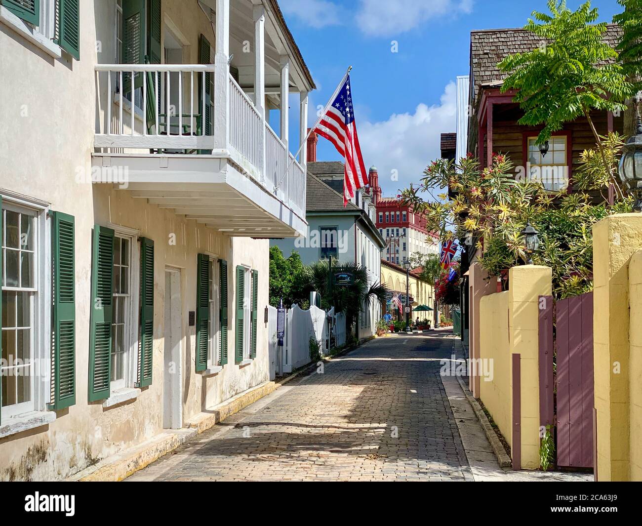 Scena di strada, St. Augustine, Florida Foto Stock