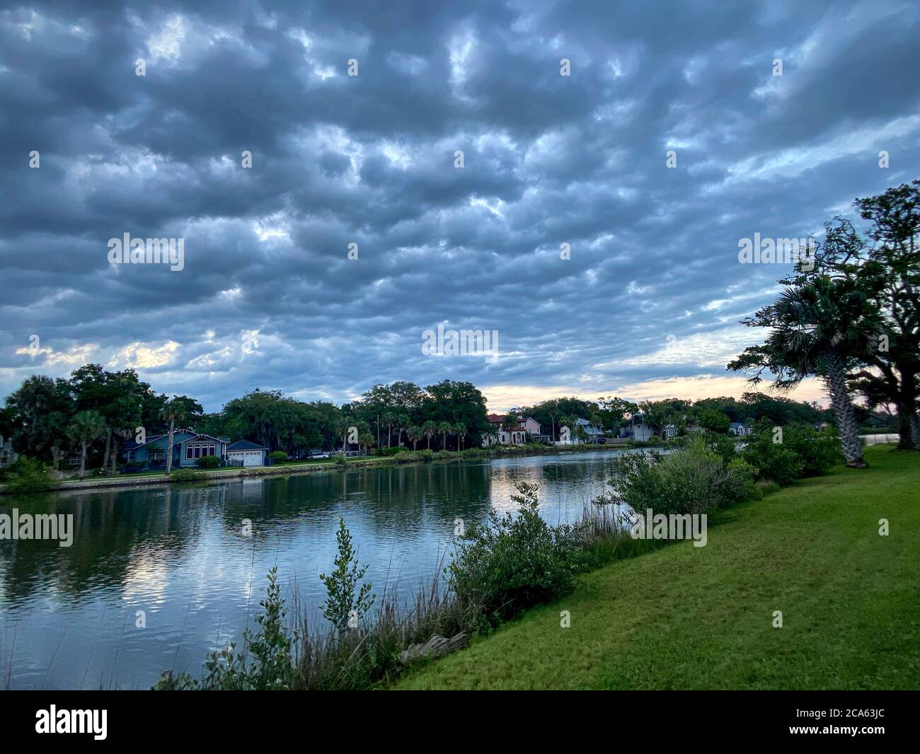 Lago Maria Sanchez, St. Augustine, Florida. Foto Stock
