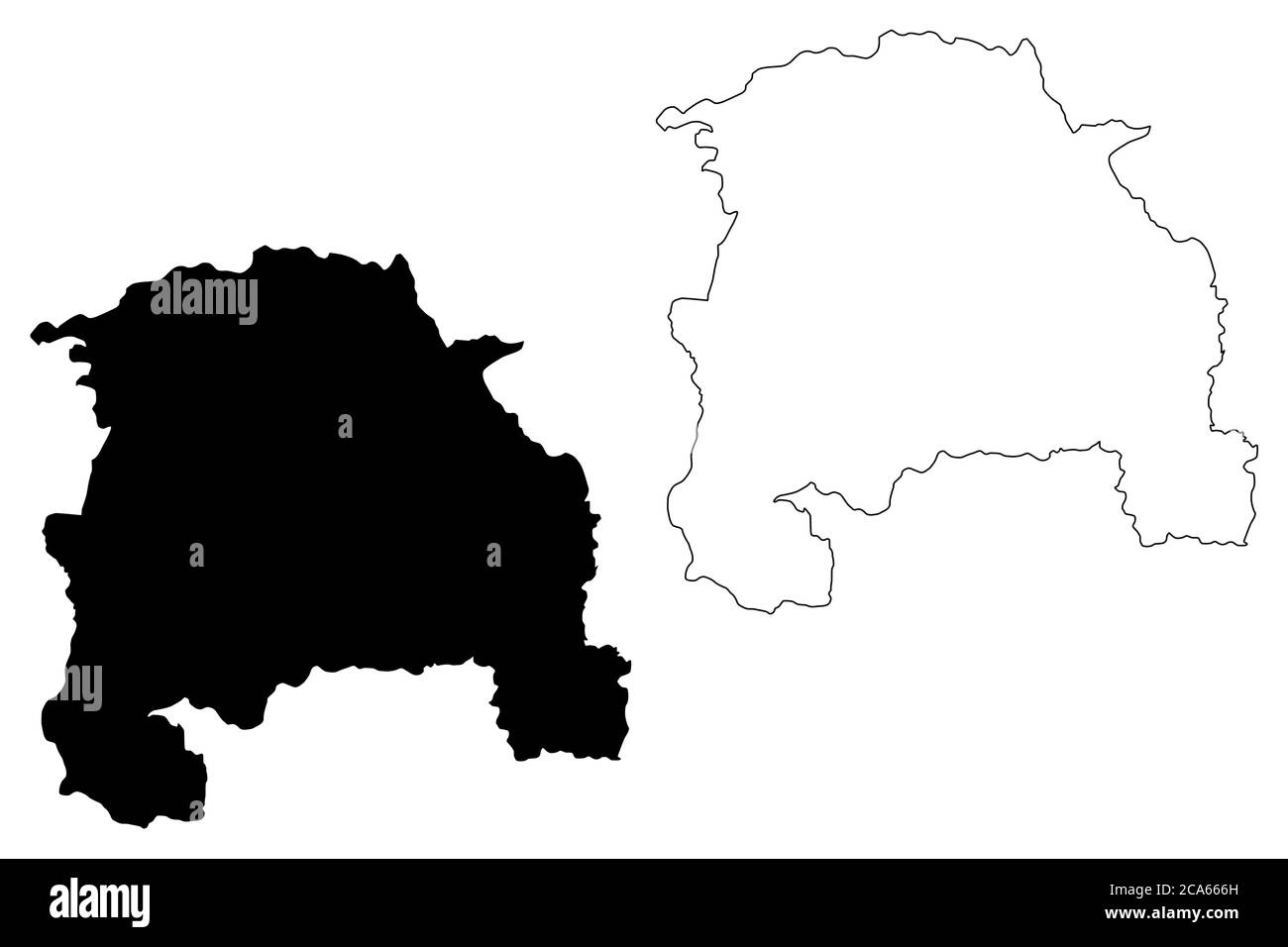 Sorocaba Città e comune (Repubblica Federativa del Brasile, Stato di San Paolo) mappa vettoriale illustrazione, scrimolo schizzo Città di Sorocaba mappa Illustrazione Vettoriale