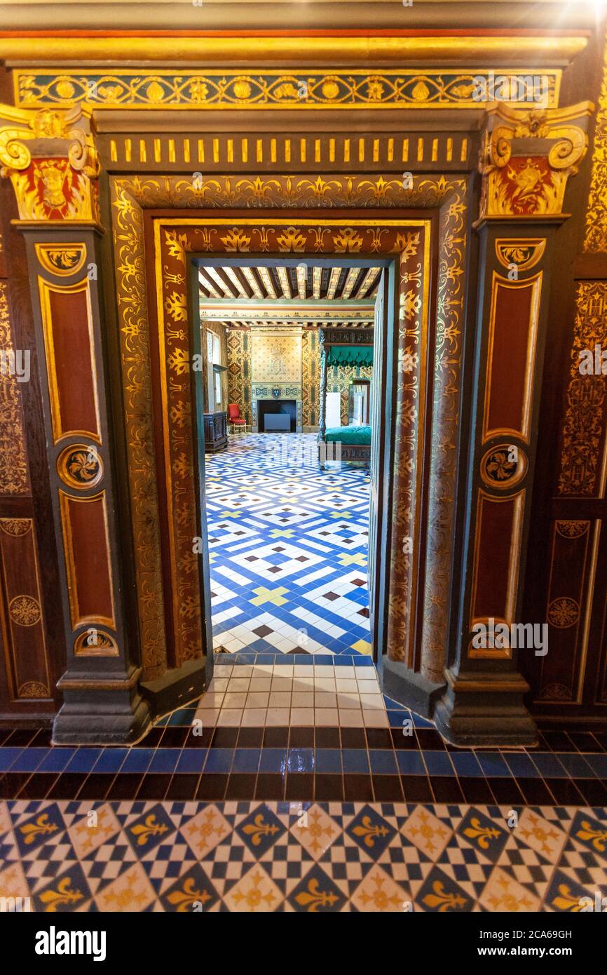 La Camera della Regina, Château de Blois, Blois, Loir-et-Cher, Valle della Loira, Francia Foto Stock