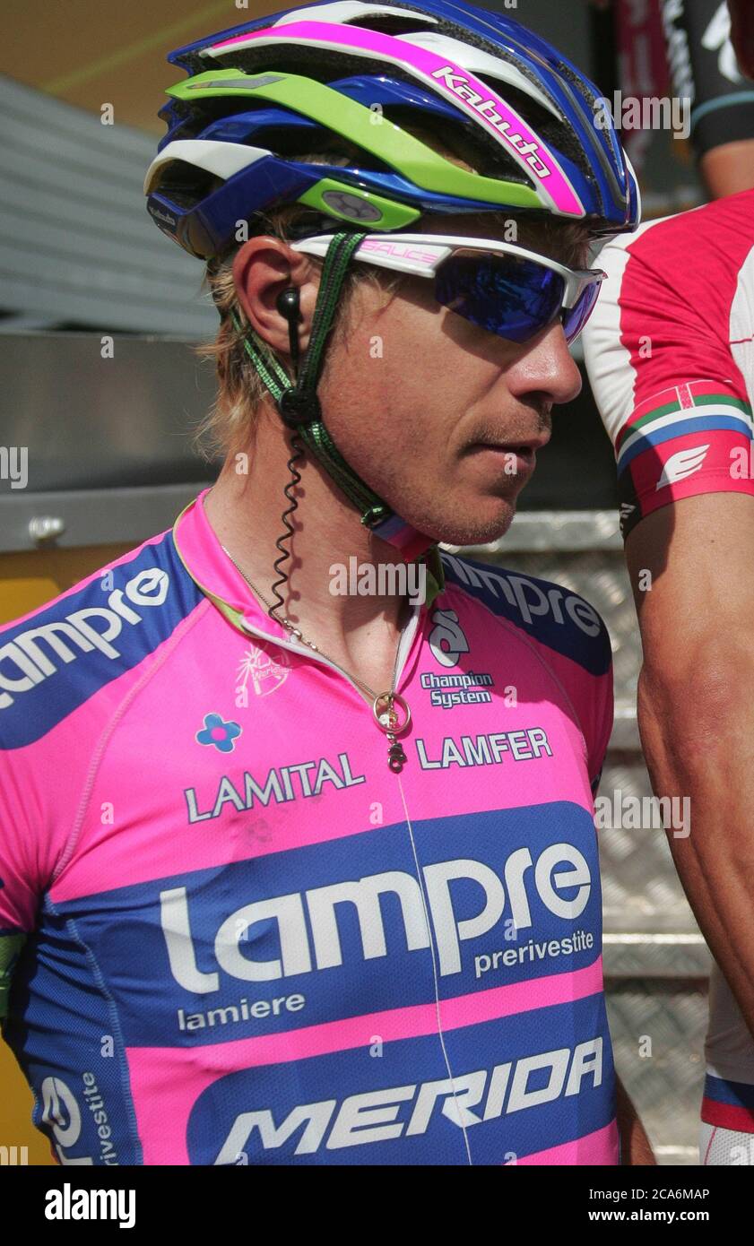 Damiano Cunego durante il Tour de France 2013, Stage 19-le Bourg-d'Oisans – le Grand-Bornand, (204,5 km) il 19 2013 luglio a Bourg-d'Oisans - Foto Laurent Lairys / DPPI Foto Stock