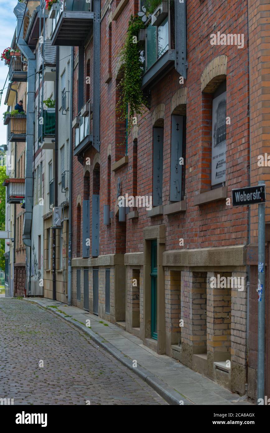 Quartiere della città Leonhardsviertel, centro di Stoccarda, Stato federale Baden-Württmberg, Germania del Sud, Europa Foto Stock