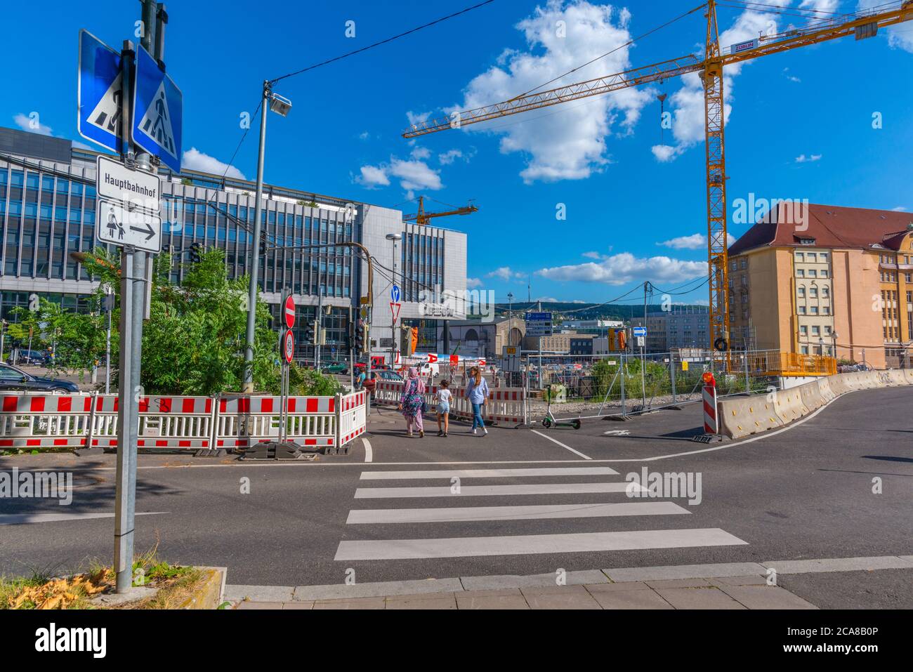 Lavori di costruzione Stoccarda 21, Kurt-Georg-Kiesinger-Platz, centro città di Stoccarda, stato federale Baden-Württemberg, Germania del Sud, Europa Foto Stock