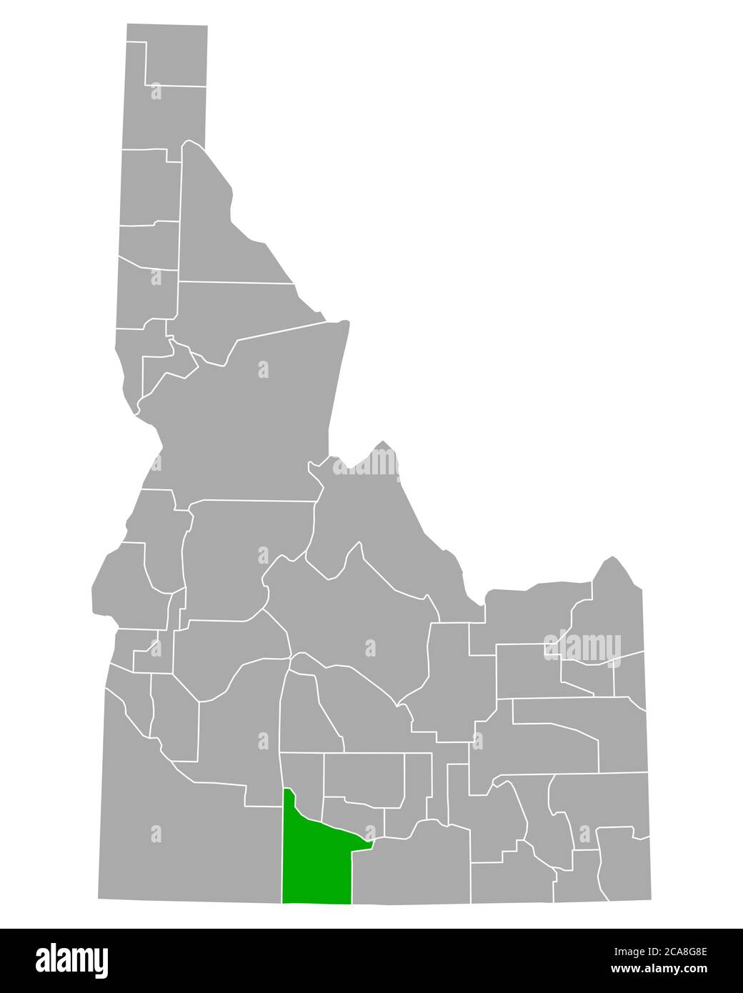 Twin Falls sulla mappa di Idaho Foto Stock