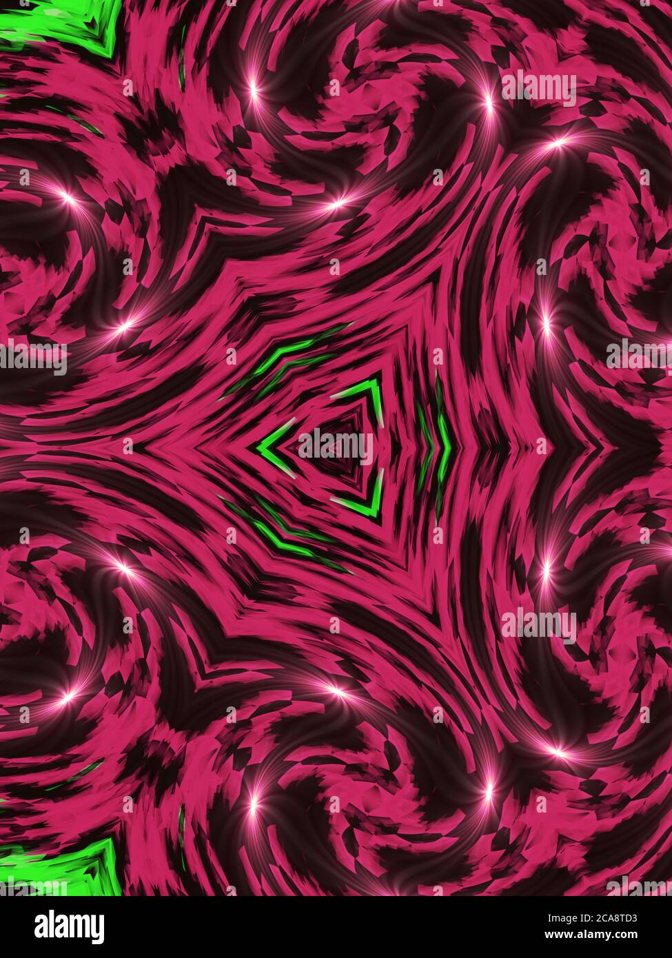 Astratto Triangolo viola generato dal computer Fractal design. I frattali sono modelli infinitamente complessi che sono auto-simili su scale diverse. Gr Foto Stock