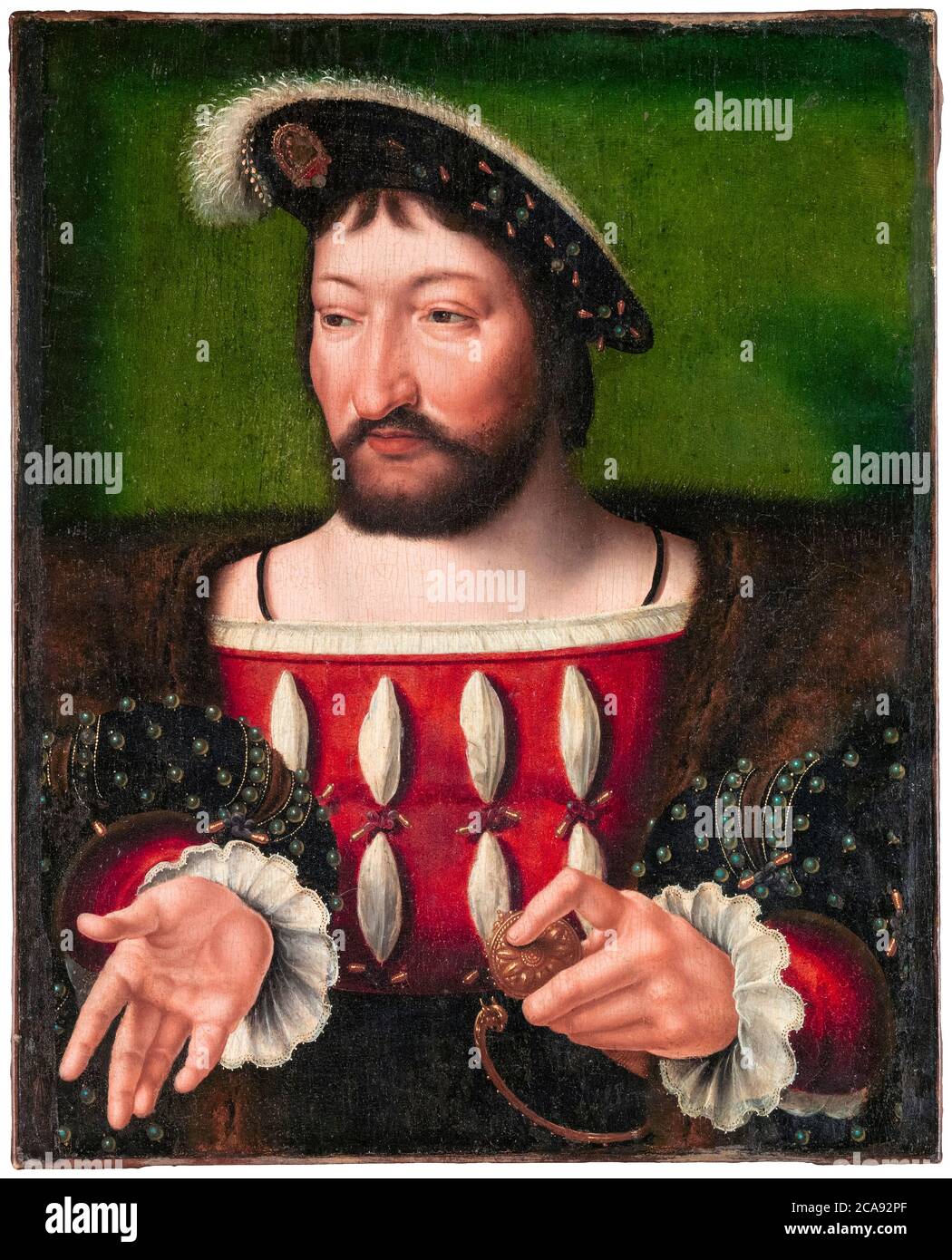 Francesco i (1494-1547), re di Francia, ritratto dipinto da laboratorio di Joos van Cleeve, circa 1540 Foto Stock